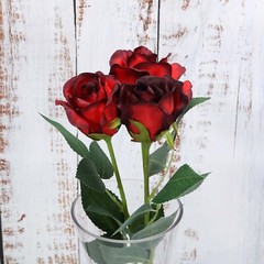 RED 24 Artificial 31″ Long Stem Silk ROSE FLOWERS Party Event Home Decorations