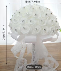Wedding Bouquet Is a White Floral Arrangement