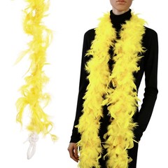 40g 2 Yards Feather Boa, Costume Turkey Chandelle Feathers Boa Yellow