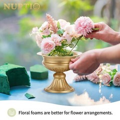 NUPTIO 10 Pcs Wedding Vase & 10 Pcs Artificial Flowers Set for Wedding Center…