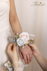 Fnize Champagne Corsage and Boutonniere Set for Bride Groom Bridesmaids Groom…