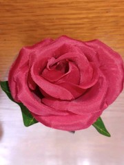 New 14″ Long Red Rose Cascade Bride Bouquet And Boutonniere- Ivy, Babies Breath