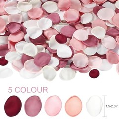200Pcs Large Silk Rose Petals Artificial Scatter Flower Petals Bean Paste Mixed