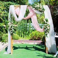 1pcs 6M Chiffon Fabric Drapes for Wedding Arch Ceremony Reception Decorations Sh