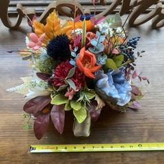 Bridal Wedding Bouquet Lovely Budget Minded Faux Bubble Pearl Blue + Fall Colors