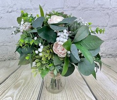 Artificial Wedding Bouquet & Boutonniere Set