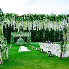 Fake Hanging Flowers – 12 Pieces 3.75 Feet/Piece Artificial 12pcs-white