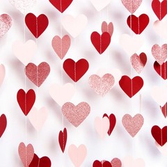 Rose-Gold Pink Burgundy-Red Party-Decorations Rose Gold Red Heart