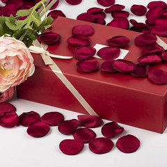 400 PCS Silk Rose Petals Burgundy Red Flower Petals for Romantic Night, Weddi…