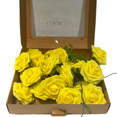 22 Lings Moment 3″ Roses Artificial Flowers Realistic yellow faux Bridal Wedding