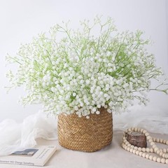 Babys Breath Artificial Flowers, 30 pcs White Flowers Baby Breath-white