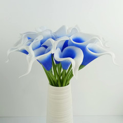 20Pcs Calla Lily Bridal Wedding Bouquet Head Latex Real Touch Flower Bouquets (B