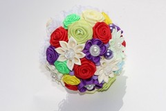 wedding bouquet rainbow bridal flowers bridesmaids bouquets