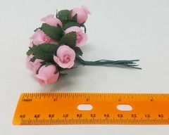 Lot 144 pcs Lt Pink Artificial Rosebuds Roses Millinery Craft Flowers 16mm 5/8″