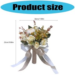 Nature Silk Flower Bride Handheld Bouquet with Life Like Design For Weddings