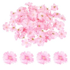 100Pcs Fake Silk Flower Heads Artificial Cherry Blossom Wedding Light Pink