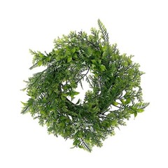 2 GREEN 12″ ARTIFICIAL Leaves Wreath CANDLE RINGS Party Decorations Supplies