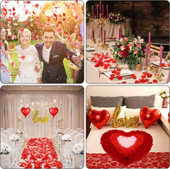 Petalos De Rosas Artificiales Para San Valentin Decoracion Para Compromiso Boda