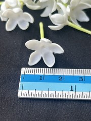 100 PCS White Blooming Gardenia for Jewelry Making, Garland, Home Decor, Wedding