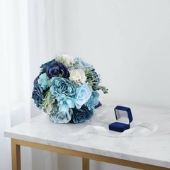 Blue and Pale Blossom Arrangement Reusable Handheld Flower Arrangement No