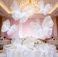 8pcs Giant Artificial Butterfly Decor 20”3D Butterflie for Wedding Party Decor