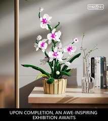 Icons Orchid Flowers Building Set, Exquisite Orchid Bonsai for Adult- Compatible