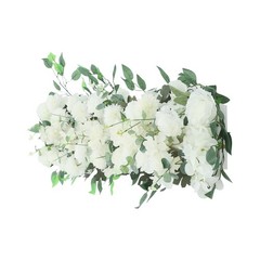 For Party Wedding Artificial Flower Row Decoration Wedding Arch Backdrop(white)
