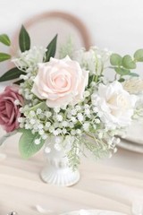 Babys Breath Artificial Flowers,30 Pcs Gypsophila Greenery Sprays,Real White