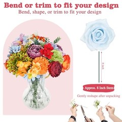 Artificial Flowers Combo Box, 38PCS Fake Flowers, Silk Flower Mix Multi Color