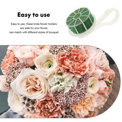 2pcs floral handle Bride Flower Bouquet Holder Wedding Bridal Bouquet