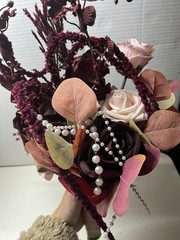 Ling’s Moment 11” Burgundy Bouquet For Wedding