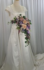 Shades of Lavender Crescent Faux Silk Wedding Bouquet