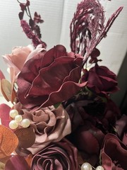 Ling’s Moment 11” Burgundy Bouquet For Wedding