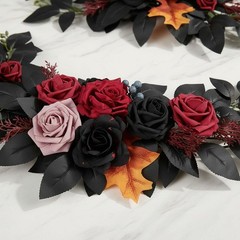 2Pcs Halloween Wedding Arch Flowers Decorations for Party Reception Backdrop
