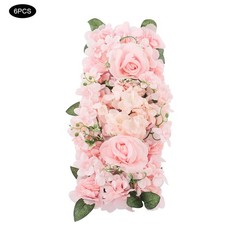 Artificial Flower Panels 6pcs Wall Backdrop Table Centerpiece For Wedding Party