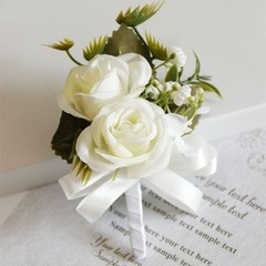 Wedding Bridesmaid Wrist Flowers Bracelet Brides Hand Fake for Wedding Supply