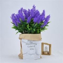 4pcs 7 Head Artificial Lavender Decorate Home & Office in November Sunshine Days