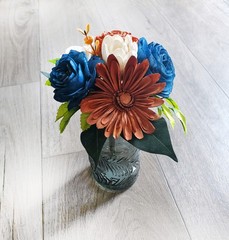 Burnt Orange Wedding Centerpieces for Jars Navy Blue Sola Wood Flower Bouquets