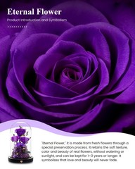 Agrul Birthday Gifts for Women Forever Preserved Flowers one size, Purple