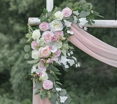 6pcs Elegant Artificial Flower Swags for Wedding Ceremony & Arch Decor