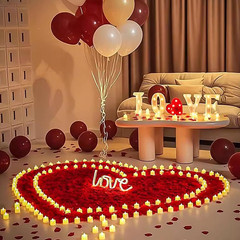 2500PCS Dark Red Artificial Rose Petals for Romantic Night, Wedding, Party, Anni