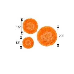 12 pack 12″ 16″ 20″ Coral and Orange Tissue Paper Carnation Flowers Backdrop