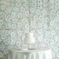 8 White Roses and Hydrangea Flowers Mat Wall Backdrop Panels Wedding Decorations