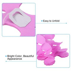 9.8ft Four-Leaf Garland, 12 Pack Tissue Paper Hanging Flower, Pink
