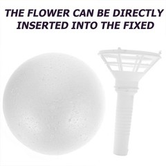 Bouquet Holder For Fresh Flowers White Foam For Wedding 2 Sets