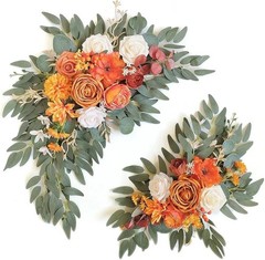 Piklado Faux Flower Swag Set Of 2 For Wedding Welcome Sign Floral Decorations