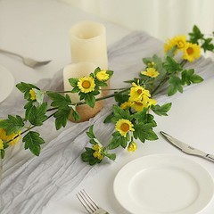5 ft Silk Daisy Flowers Garland Magnolia Leaves Hanging Vine Party Decorations