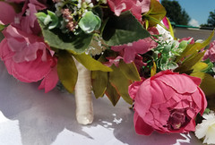 Wedding Bouquet Set, Pink, Dusty Pink, Ivory, Cream, Cascade Bouquets, Teardrop