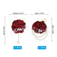 Rose Bridesmaid Wrist Flower Corsage Artificial Bride Wrist Corsage Burgundy