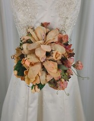 Peaches and Pinks Silk Bridal Bouquet